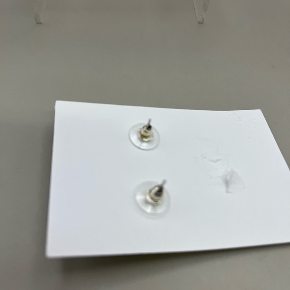 Silver Sea Glass Earrings with Frosted Seaglass Finish - Picture 3 of 4